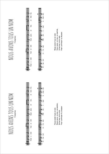 Nous avons tous un nom Partition gratuite